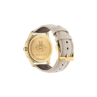 Montre à quartz G-Timeless monogramme en plaqué or - White Signature