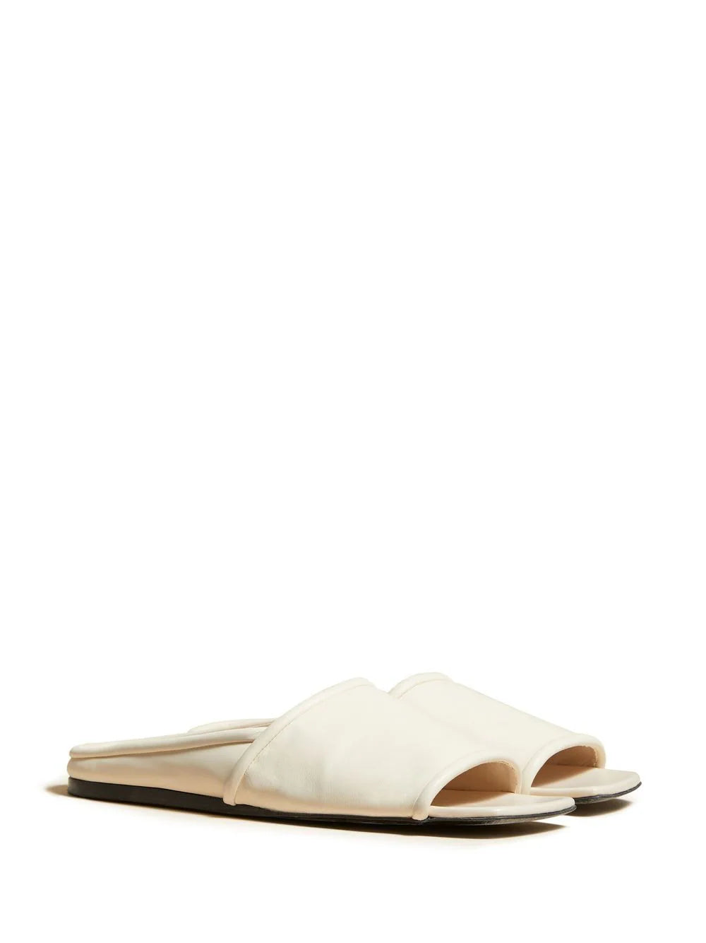 Sandales plates Stagg en cuir - Cream