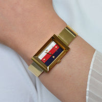 Montre à quartz New G-Frame en plaqué or & Nacre - Red & Blue