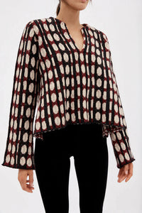 Pull Willow en cachemire - Burgundy Multi