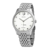 Montre automatique G-Timeless à index stars en acier - Silver