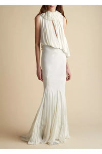 Robe Greco en soie - Cream