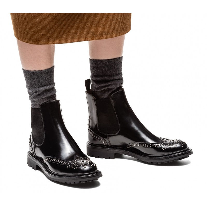Bottines Aura à studs - Noir Fumé