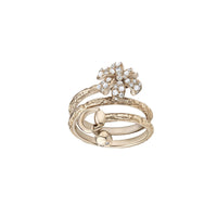 Bague Gucci Flora en or blanc 18K & Diamants & Nacre - White