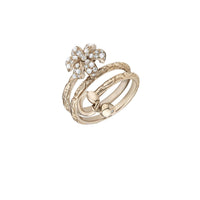 Bague Gucci Flora en or blanc 18K & Diamants & Nacre - White