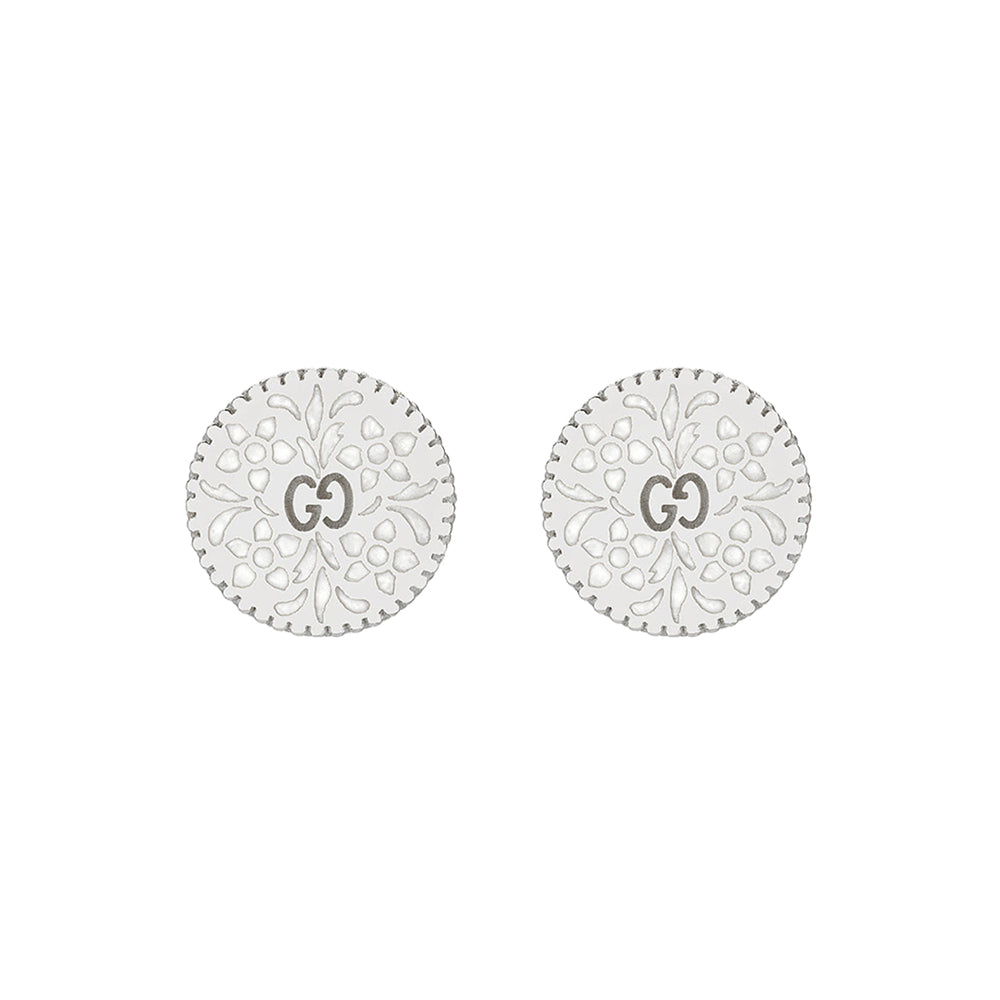 Boucles d'oreilles Icon en or blanc 18K - White