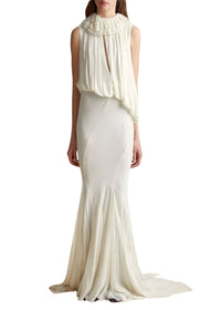 Robe Greco en soie - Cream