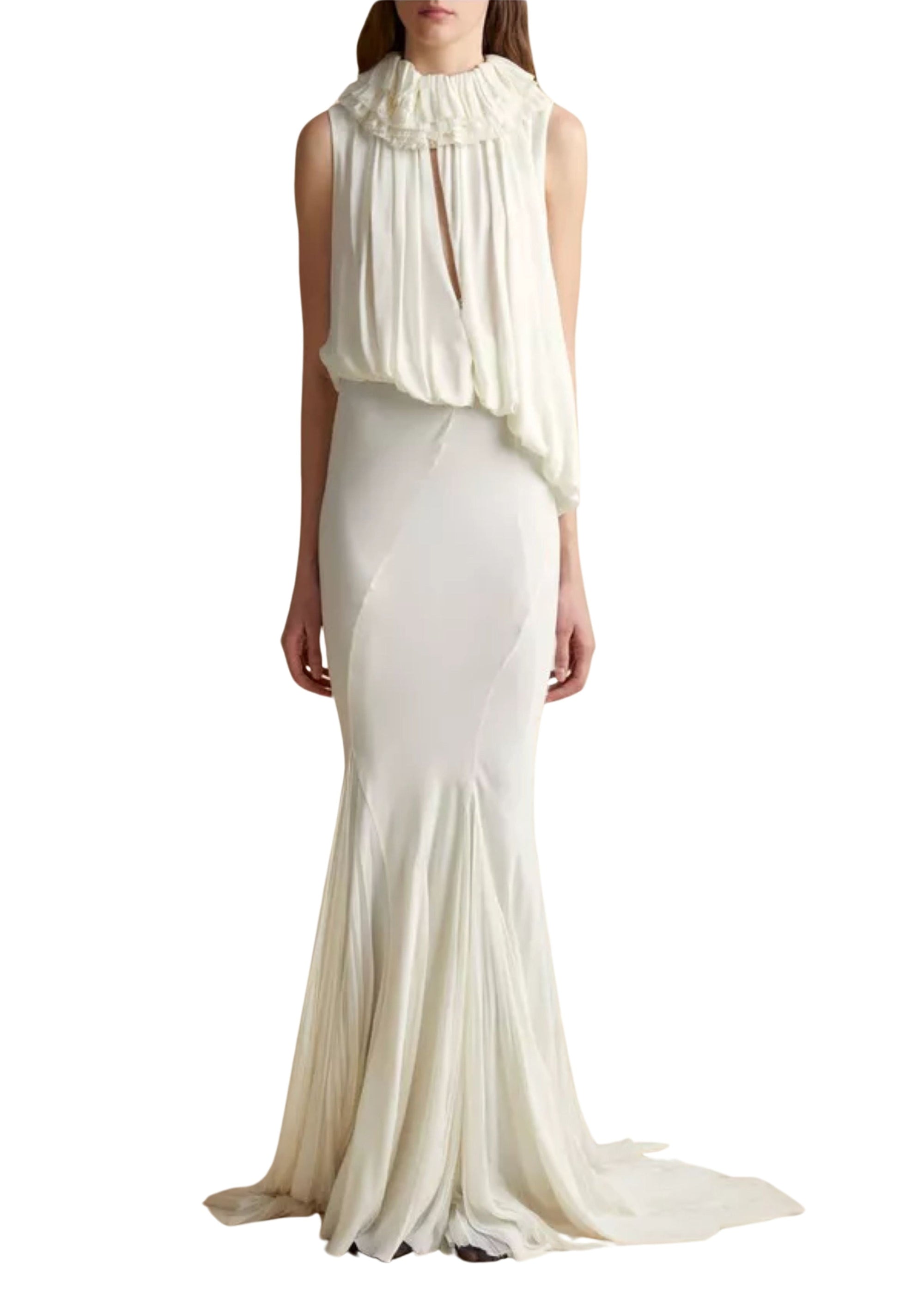 Robe Greco en soie - Cream