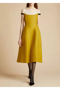 Robe Uma en laine - Mustard