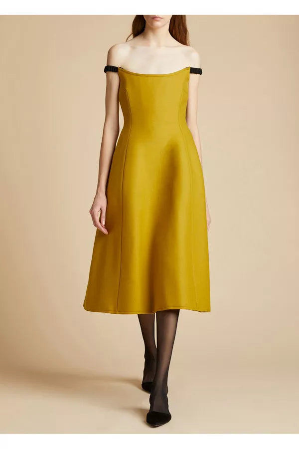 Robe Uma en laine - Mustard