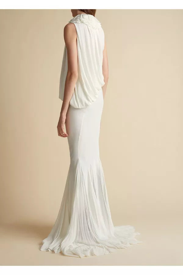 Robe Greco en soie - Cream