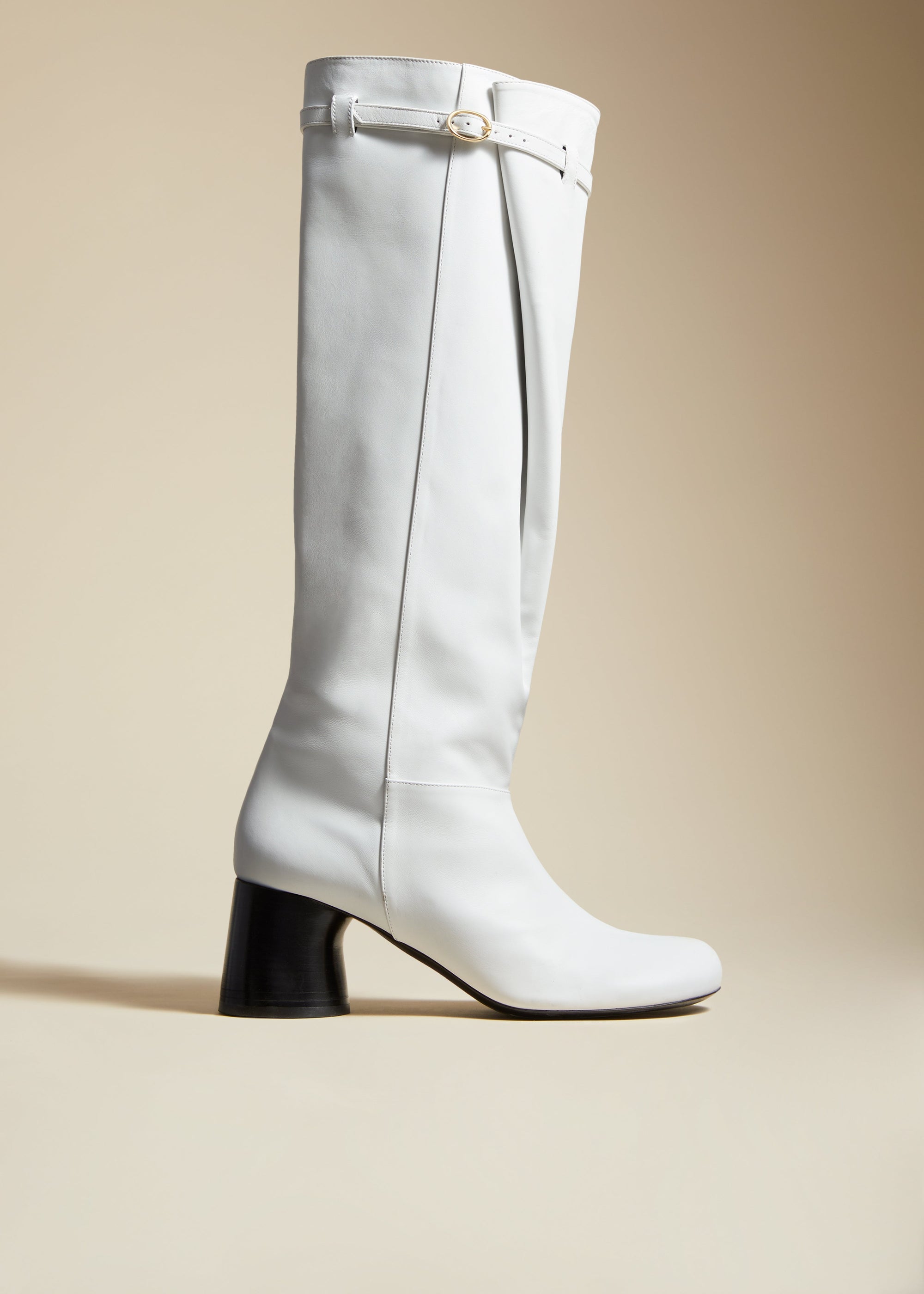 Bottes hautes Admiral en cuir - White