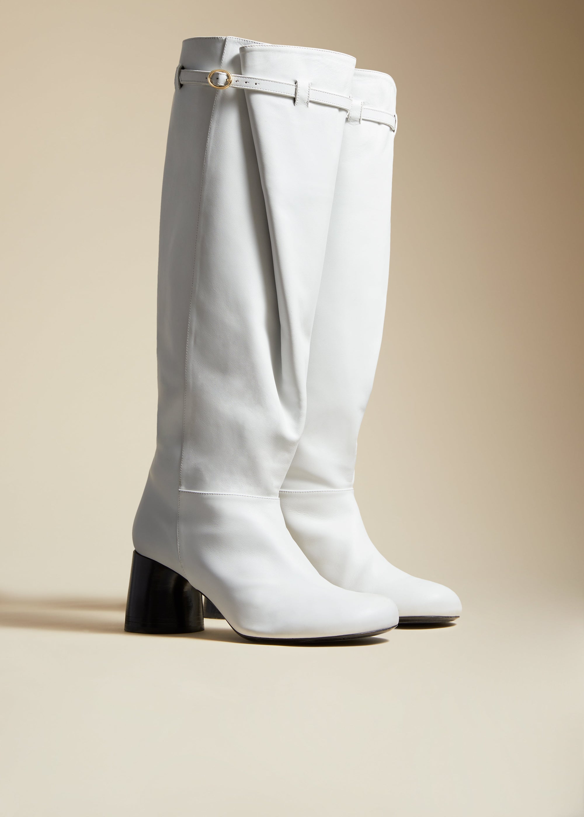 Bottes hautes Admiral en cuir - White