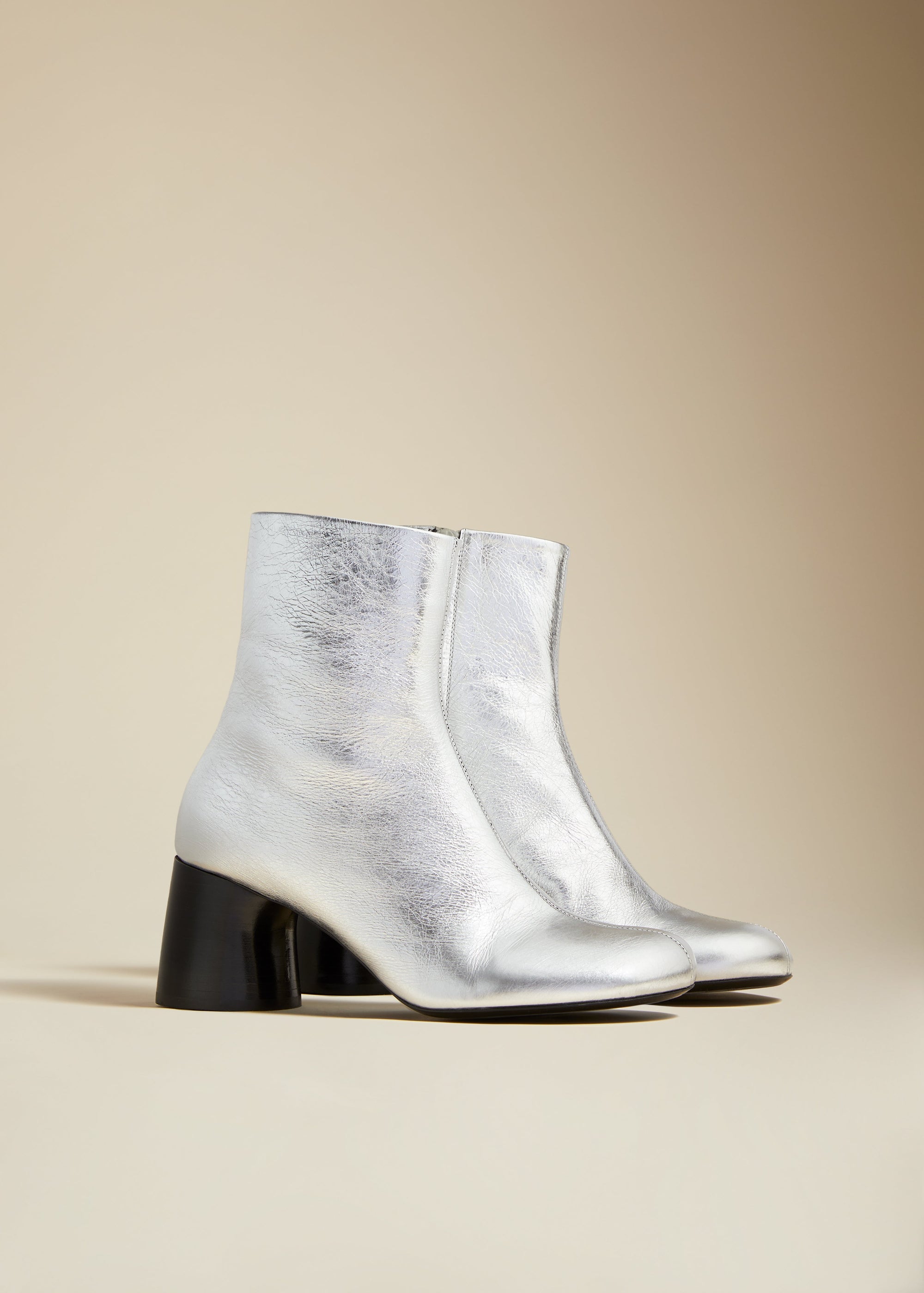 Bottines Admiral en cuir - Silver