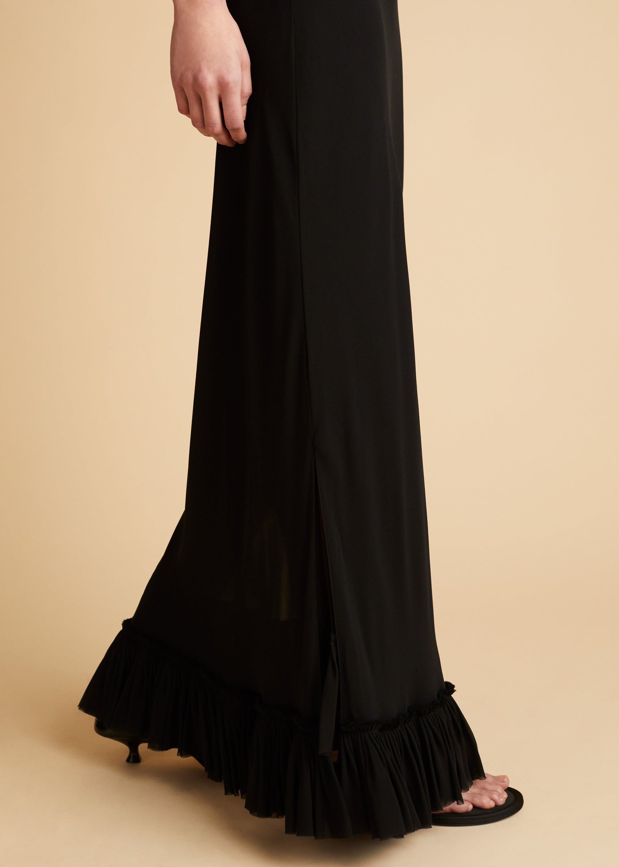 Robe Alix en soie - Black