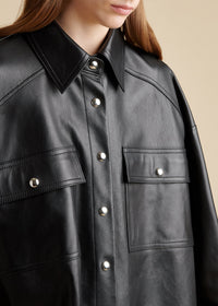 Top Bea en cuir - Black