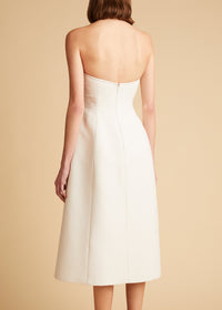 Robe Blume en laine - White