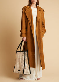 Manteau Buckley en cuir - Khaki Brown