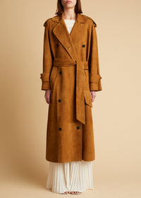 Manteau Buckley en cuir - Khaki Brown
