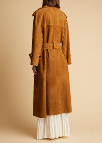 Manteau Buckley en cuir - Khaki Brown