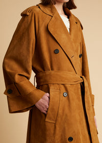 Manteau Buckley en cuir - Khaki Brown