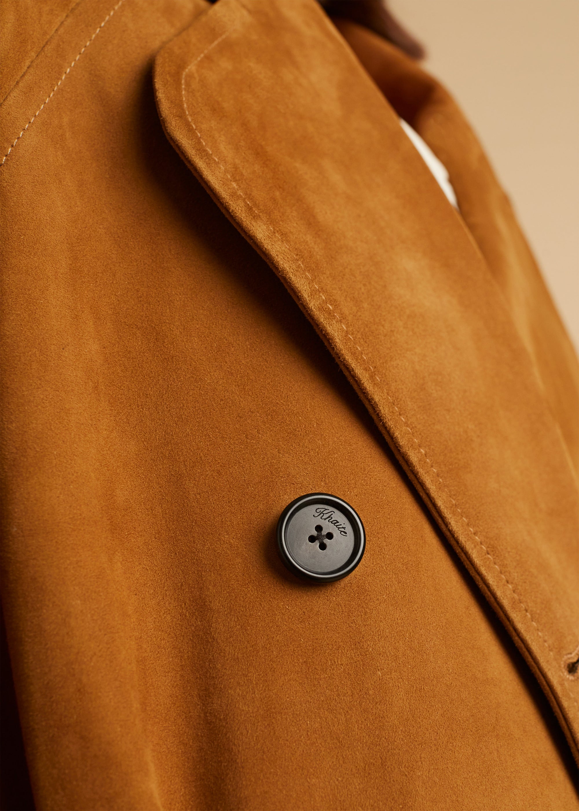 Manteau Buckley en cuir - Khaki Brown