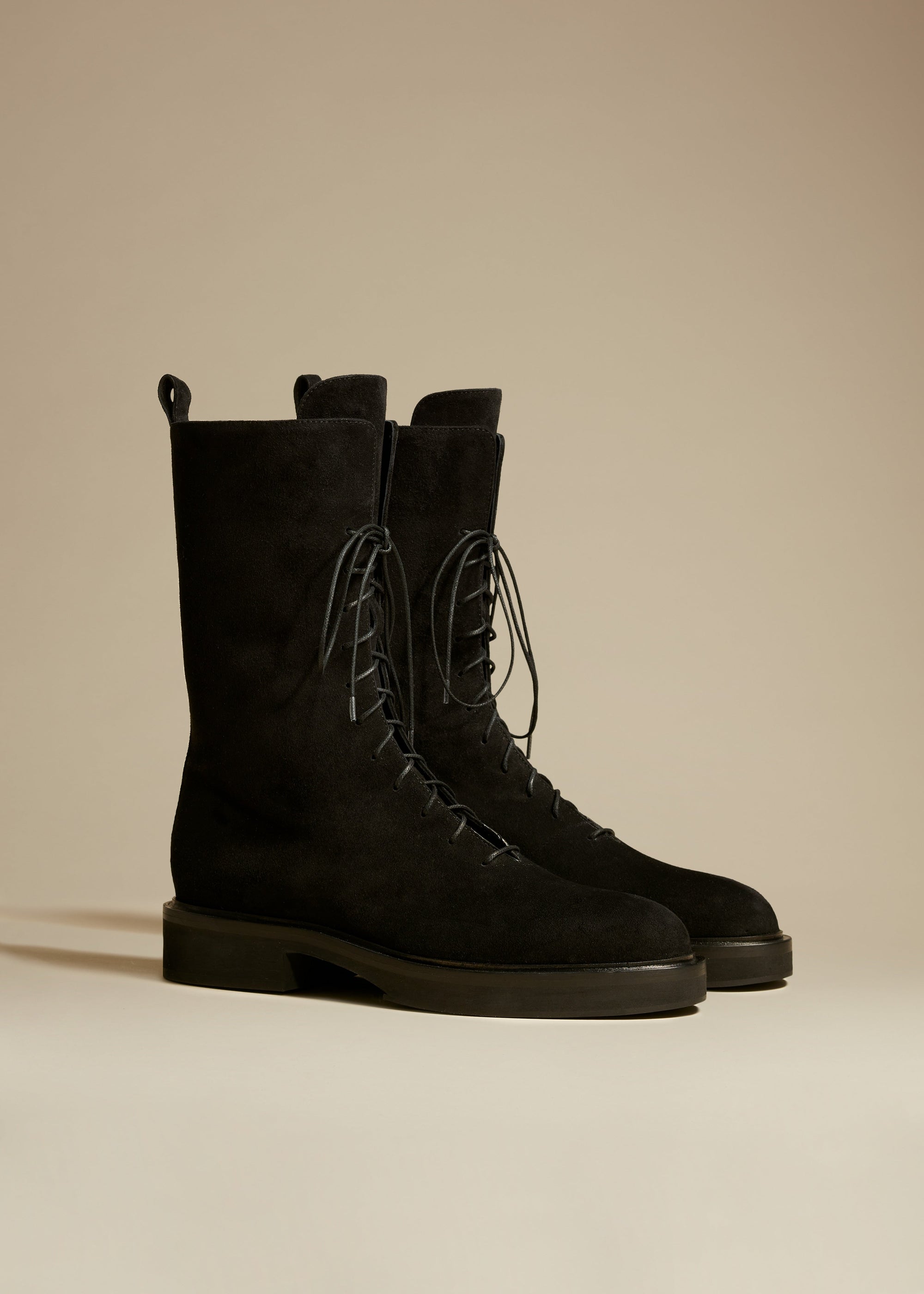 Bottes Conley en cuir - Black suede