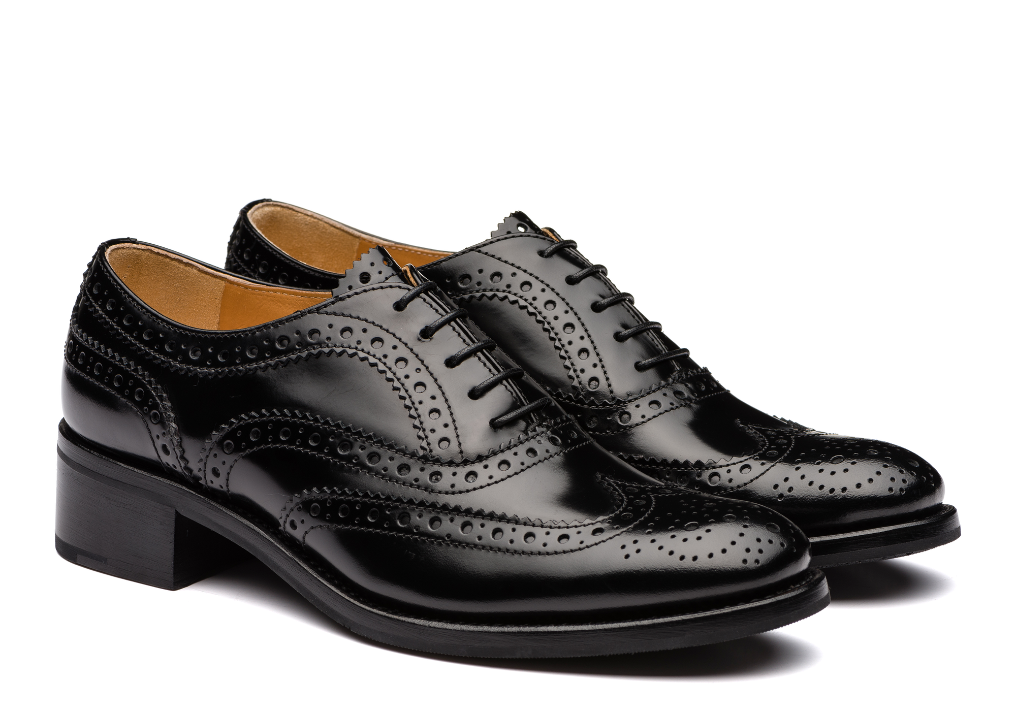 Richelieus Burwood à talonnettes - Noir Fumé