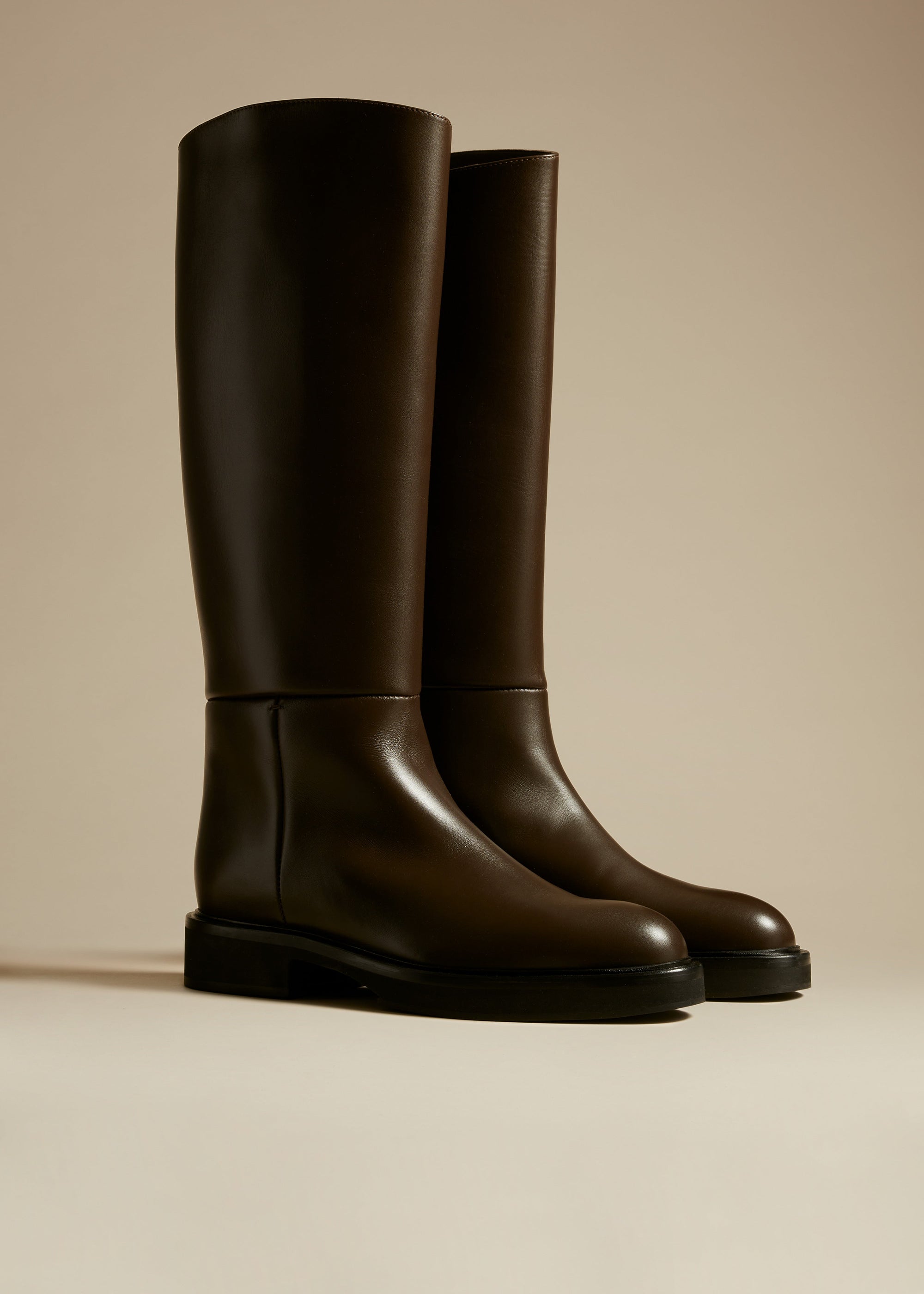 Bottes Derby en cuir - Dark Brown
