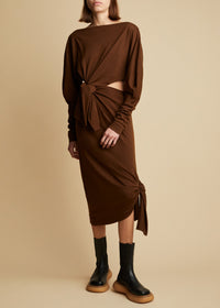 Robe Elena en laine - Olive