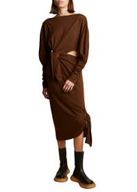 Robe Elena en laine - Olive