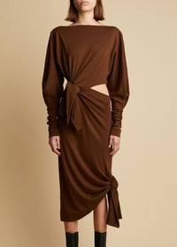 Robe Elena en laine - Olive