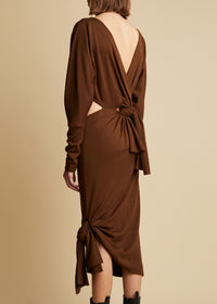 Robe Elena en laine - Olive