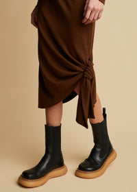 Robe Elena en laine - Olive