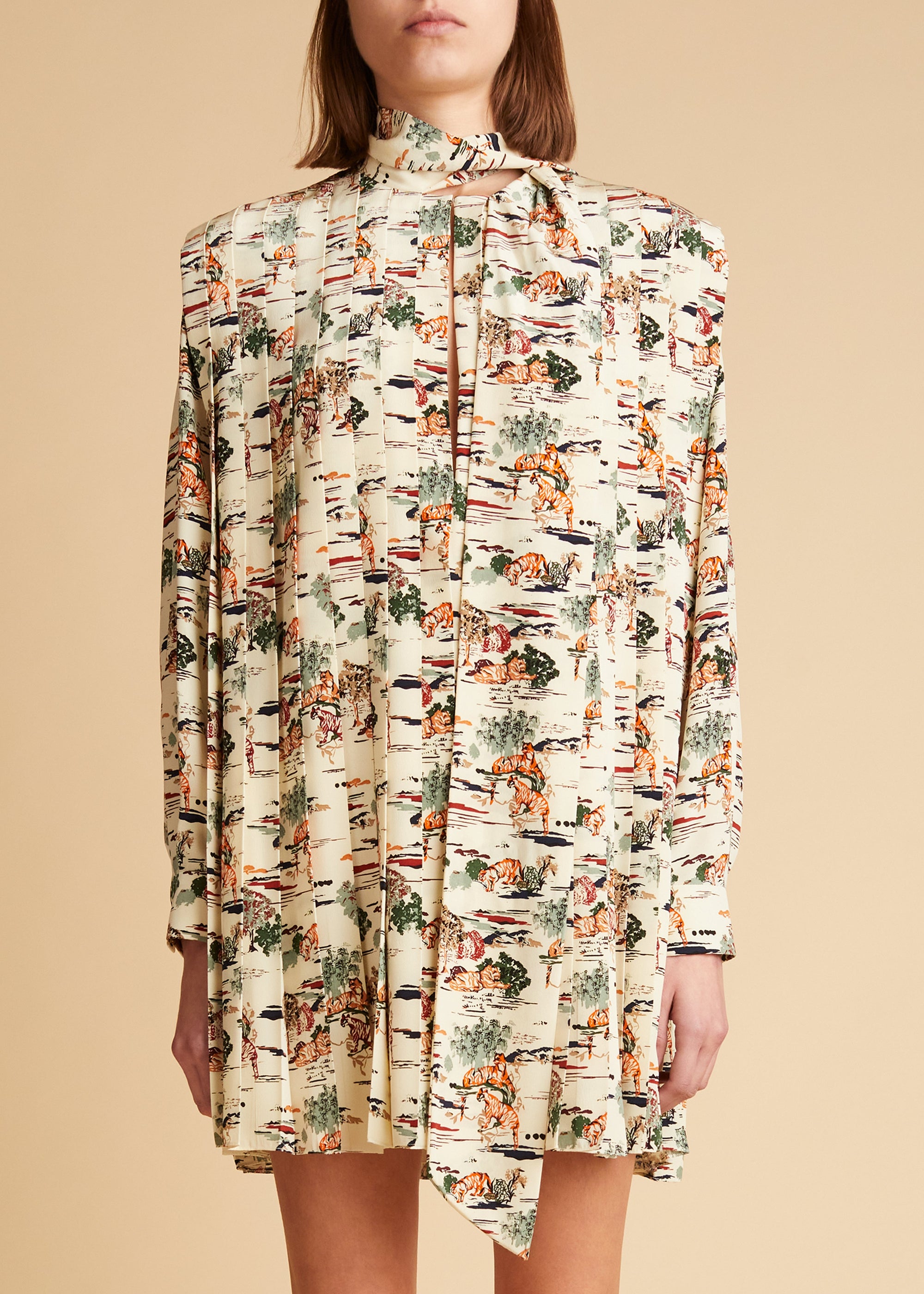 Robe Eloise en soie - Natural & Multi