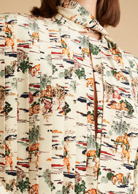 Robe Eloise en soie - Natural & Multi