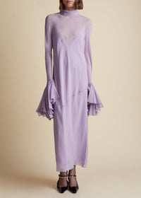 Robe Evi en soie - Lavender