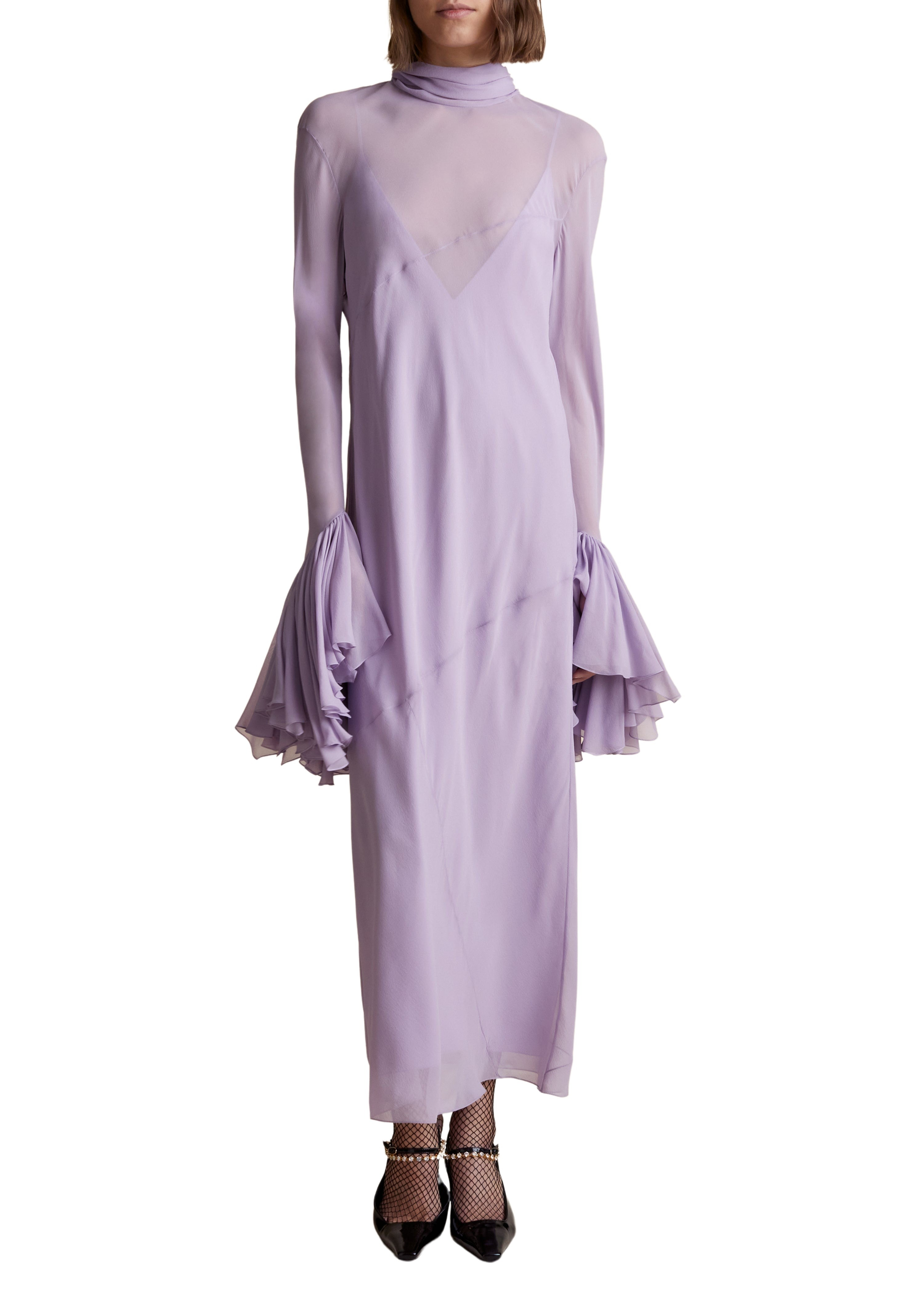 Robe Evi en soie - Lavender