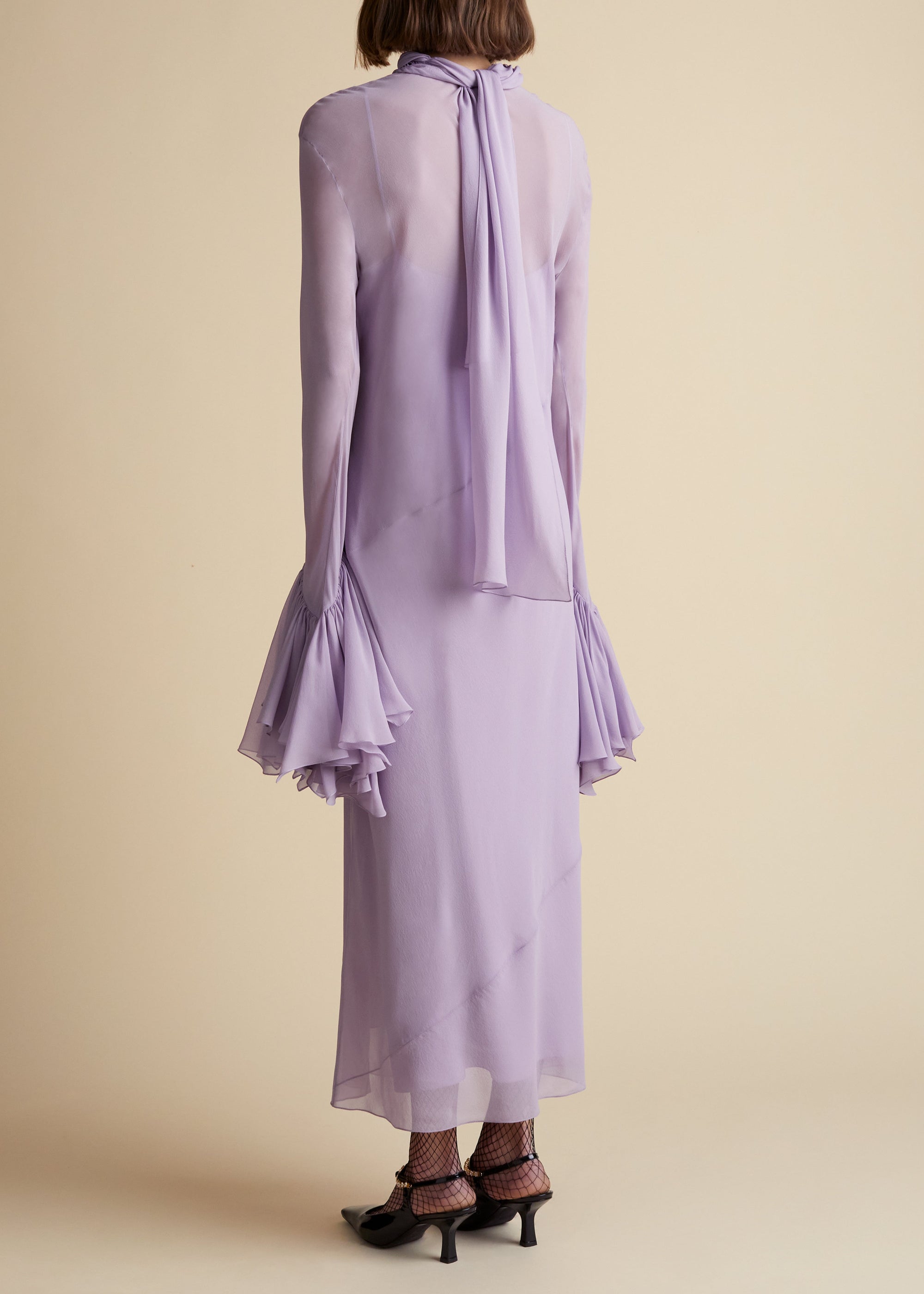 Robe Evi en soie - Lavender
