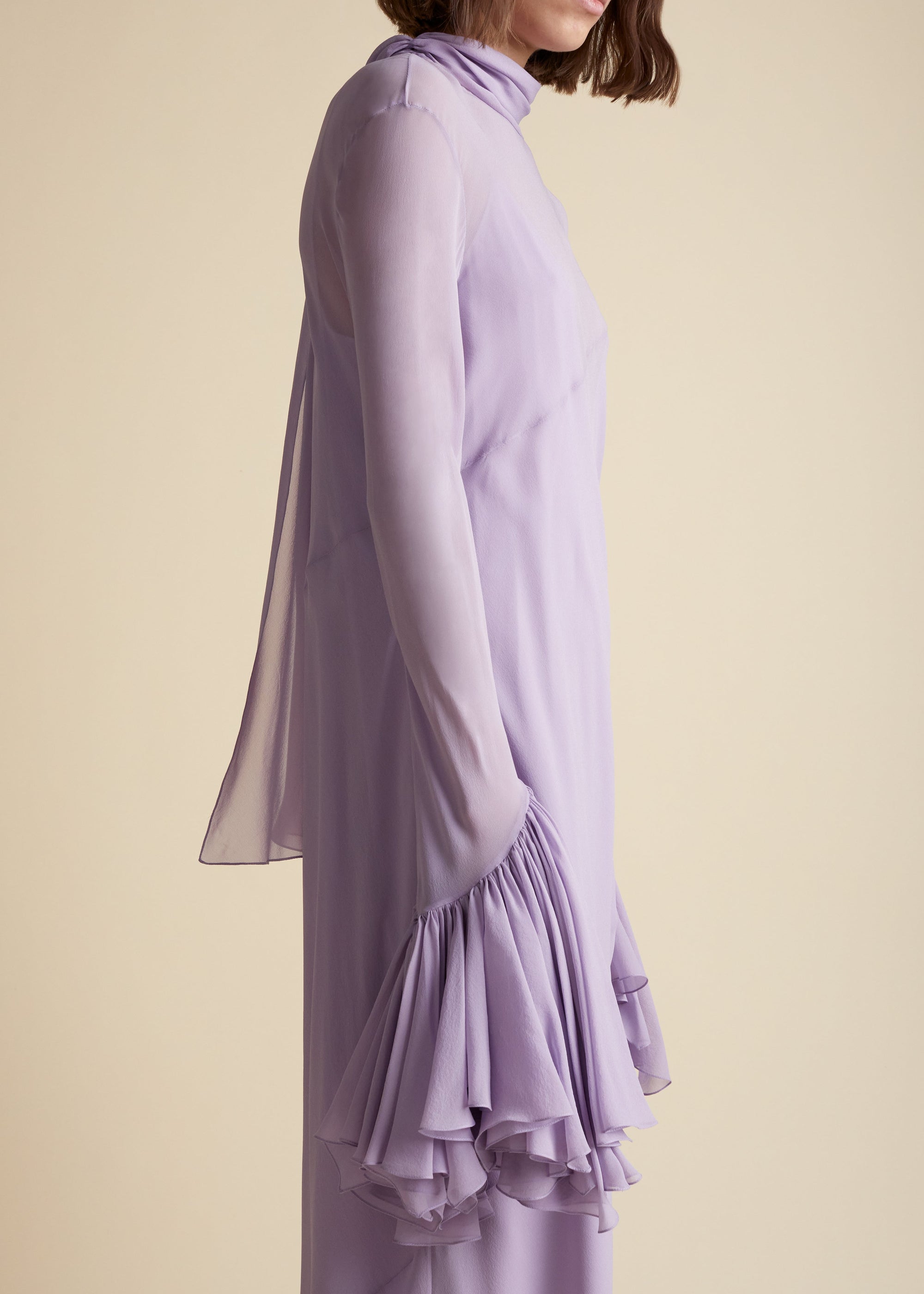 Robe Evi en soie - Lavender
