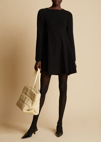 Robe Fleurine en cachemire - Black