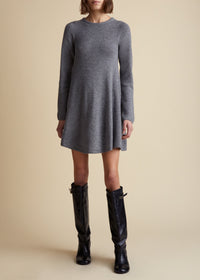 Robe Fleurine en cachemire - Smoke
