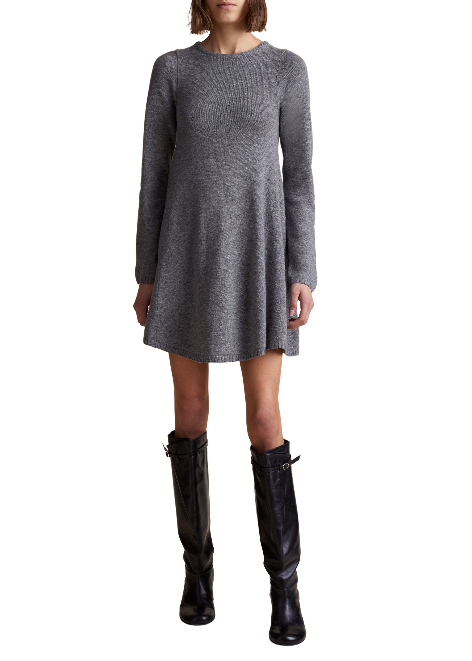 Robe Fleurine en cachemire - Smoke