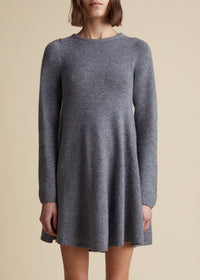 Robe Fleurine en cachemire - Smoke