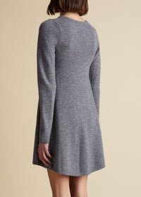 Robe Fleurine en cachemire - Smoke