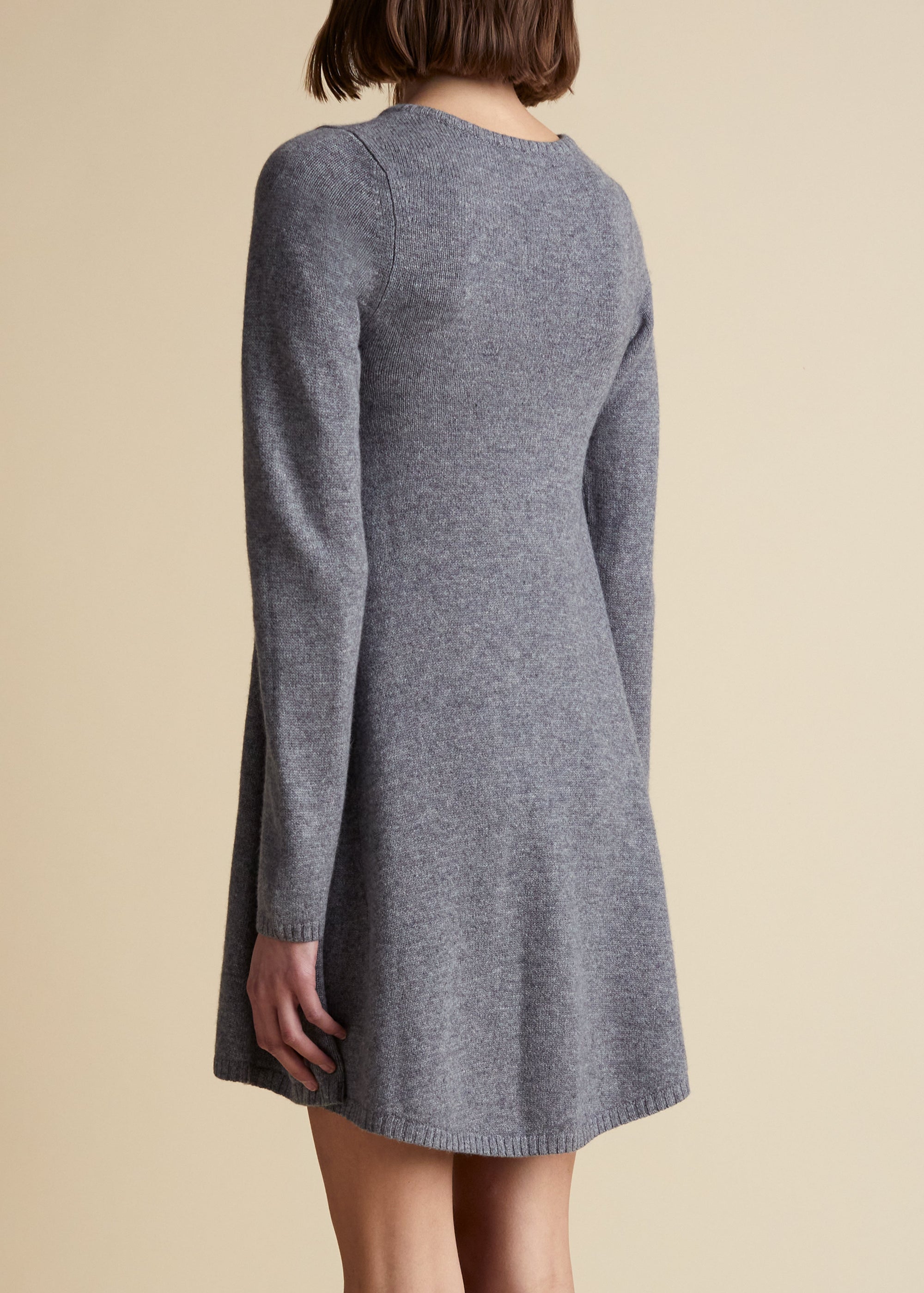 Robe Fleurine en cachemire - Smoke