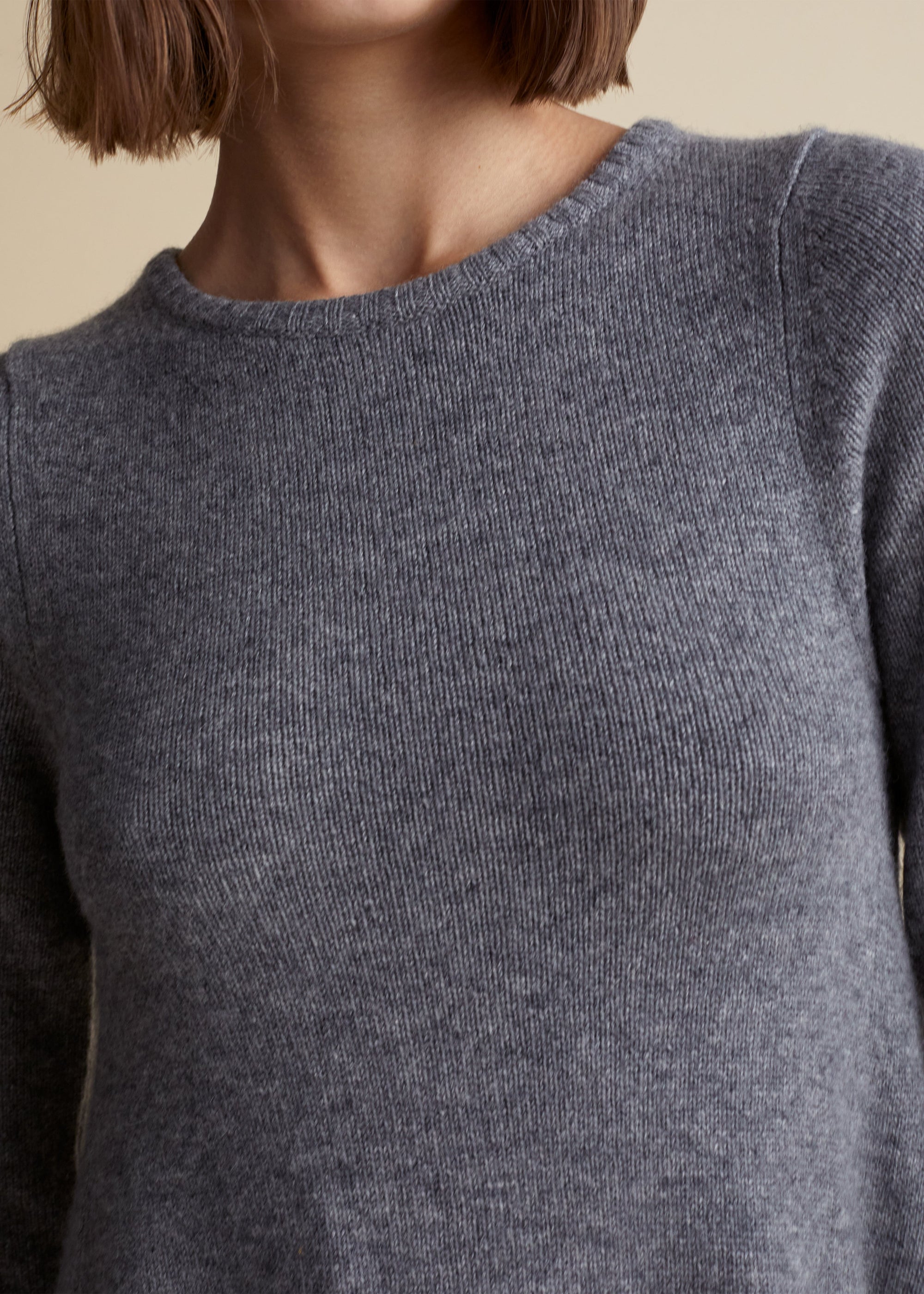 Robe Fleurine en cachemire - Smoke