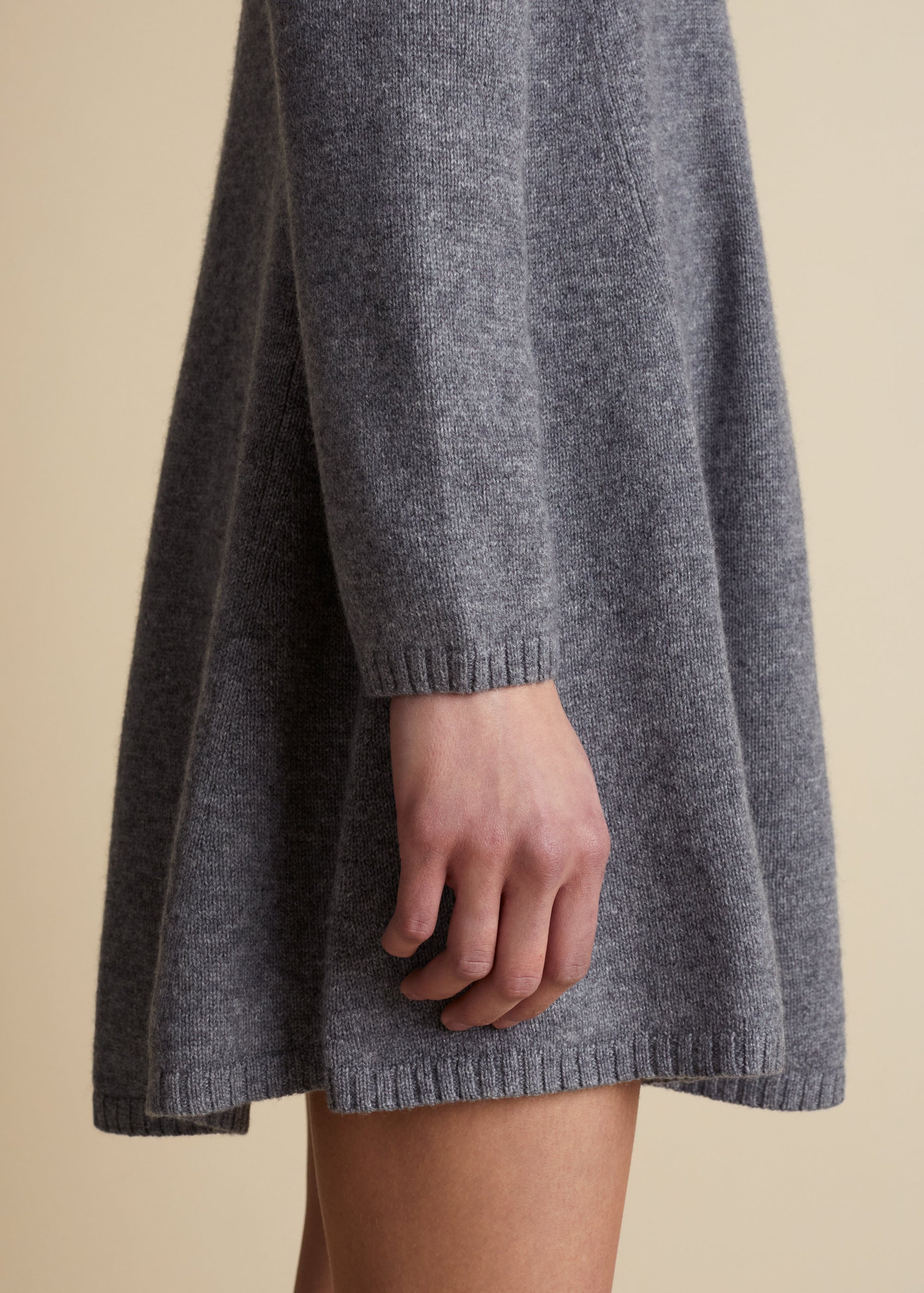 Robe Fleurine en cachemire - Smoke