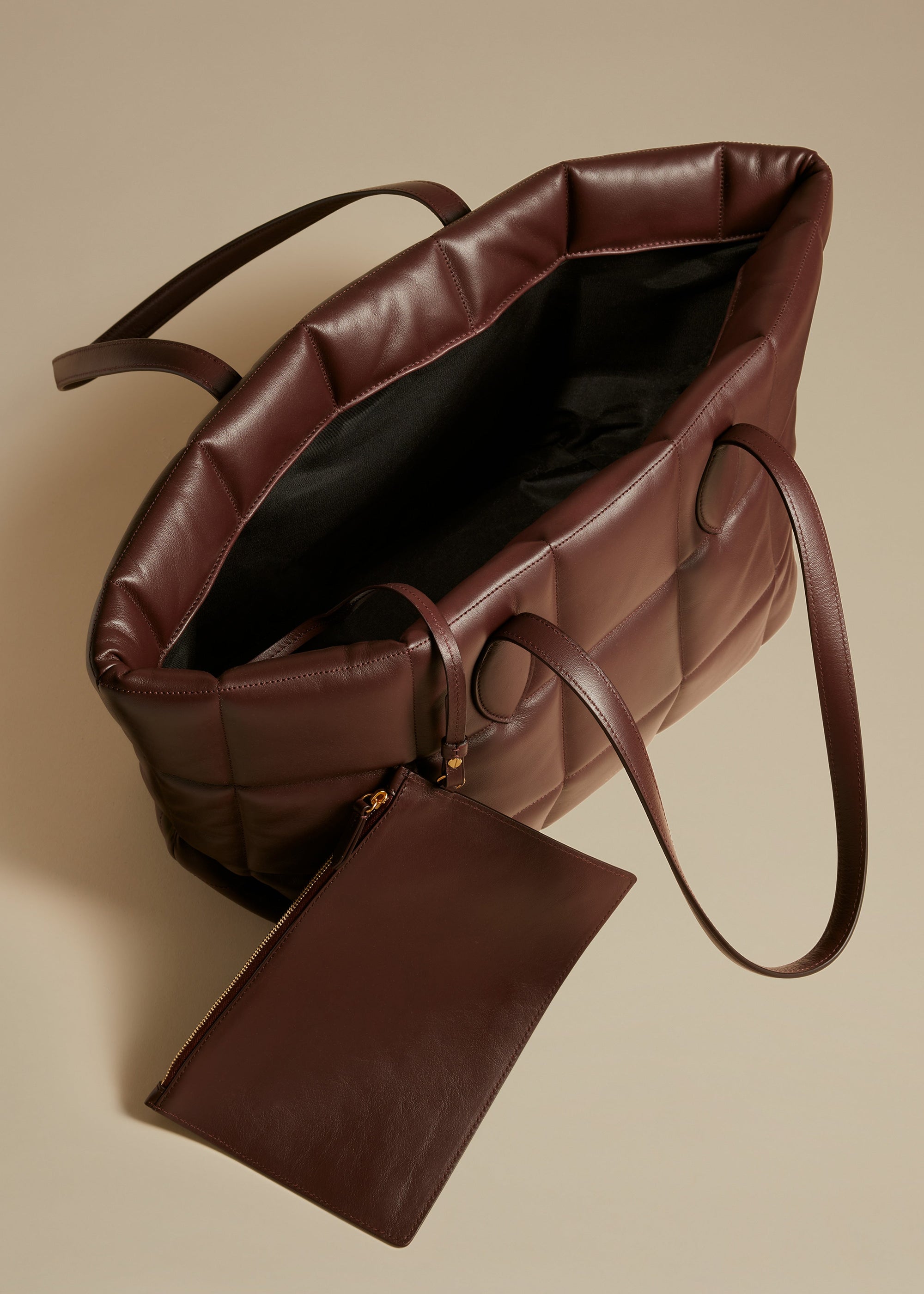 Cabas Florence en cuir - Deep Red
