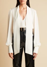 Top Francisco en soie - Ivory